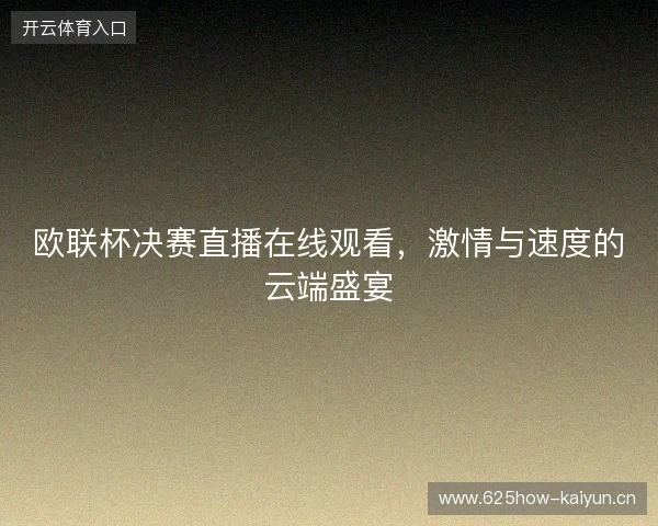 欧联杯决赛直播在线观看，激情与速度的云端盛宴
